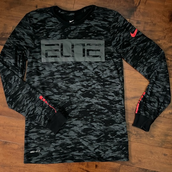 Men’s Nike Elite Black Long Sleeve Dri-Fit Tee EUC - Size Small - Picture 1 of 10